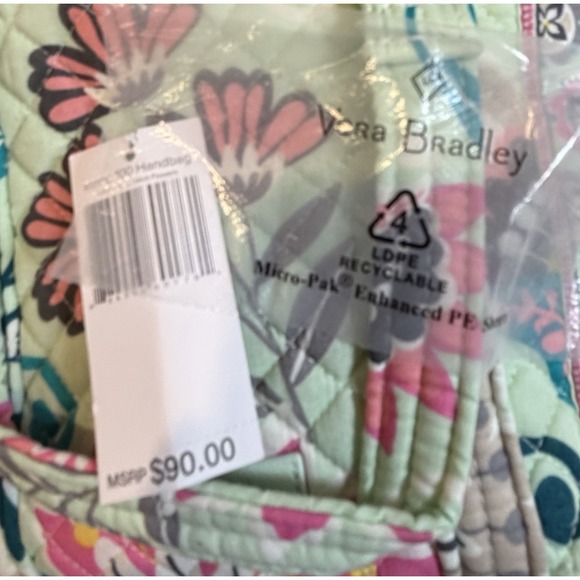 Vera Bradley Paisley Floral Pattern Purse Shoulder Bag Green Blue Boho Spring - Picture 11 of 15